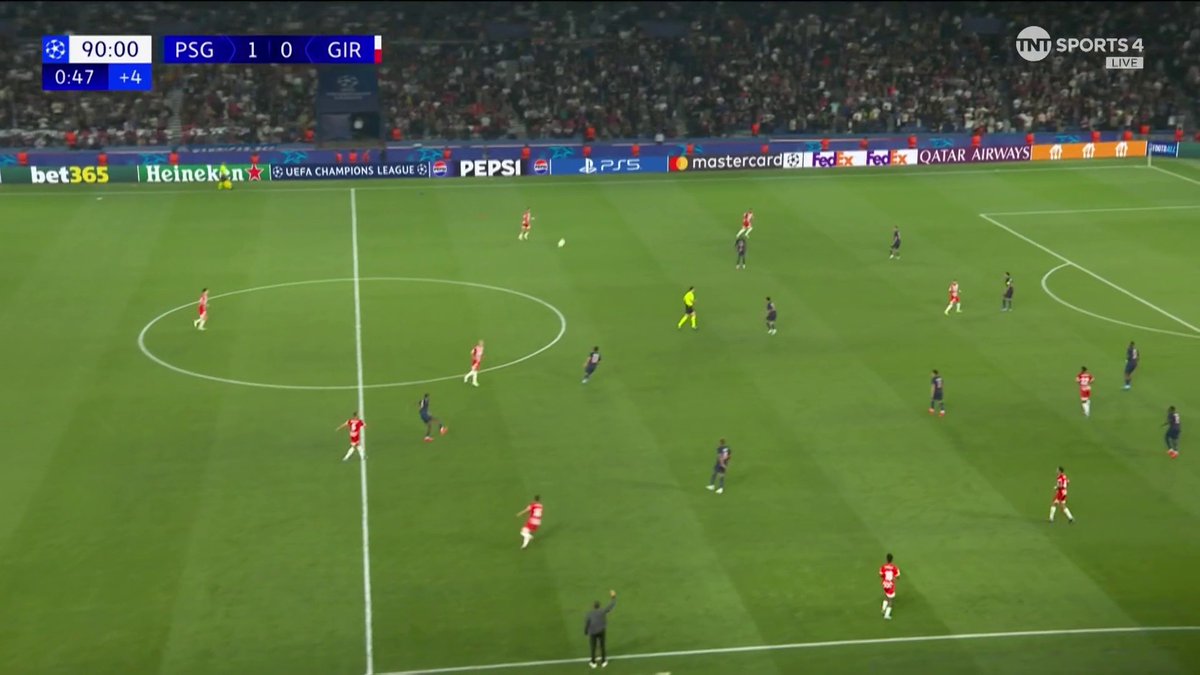 Girona's stubborn resistance is broken. Nuno Mendes' deflected cross is fumbled in by Paulo Gazzaniga in the 90th minute. #UCL 🎥 Football on TNT Sports