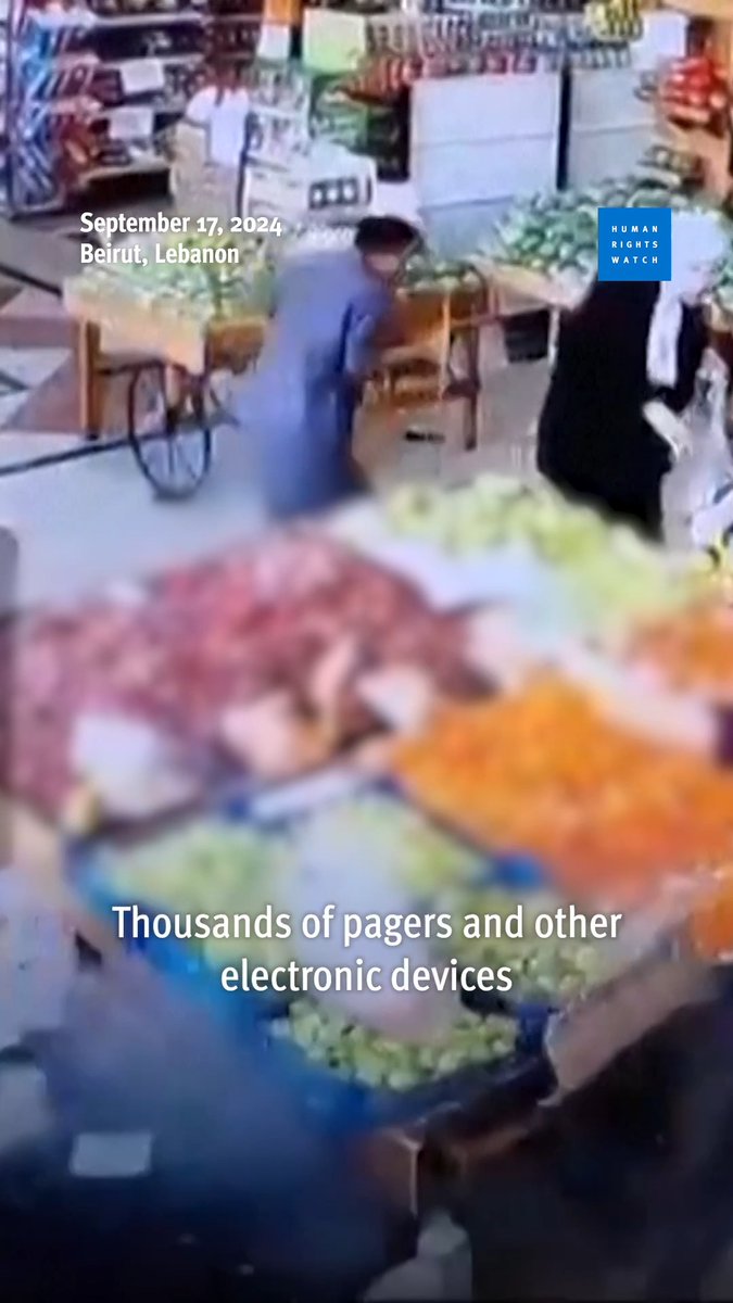 Thousands of pagers and other electronic devices have exploded across Lebanon, killing at least 21 people, including two children, and injuring thousands. Using everyday civilian objects as explosive devices puts civilians at grave risk and violates the laws of war.