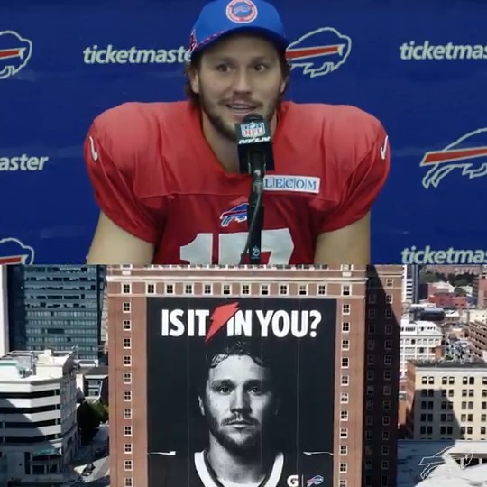 .Josh Allen loves the memes. ๐ #GoBills | #BillsMafia