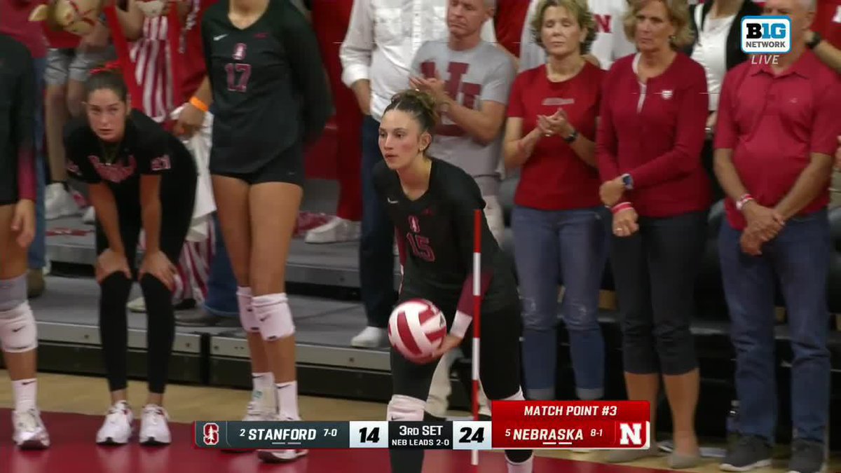 THE NEBRASKA NATIVE lindsay krause PUTS IT DOWN TO END THE MATCH! HUSKERS SWEEP NO. 2 STANFORD! #GBR