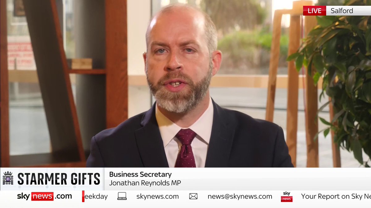 Sky News can reveal the Prime Minister has declared 2.5 times more free gifts and freebies than any other MP since December 2019. Jonathan Reynolds argues that there is full transparency in place. #KayBurley OM