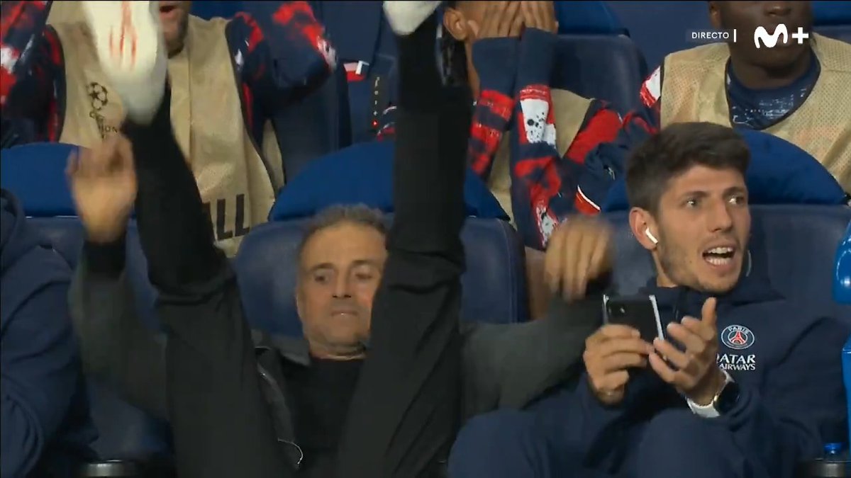 La réaction de Luis Enrique sur le raté d’Ousmane Dembélé. 😭 🎥 MovistarFútbol