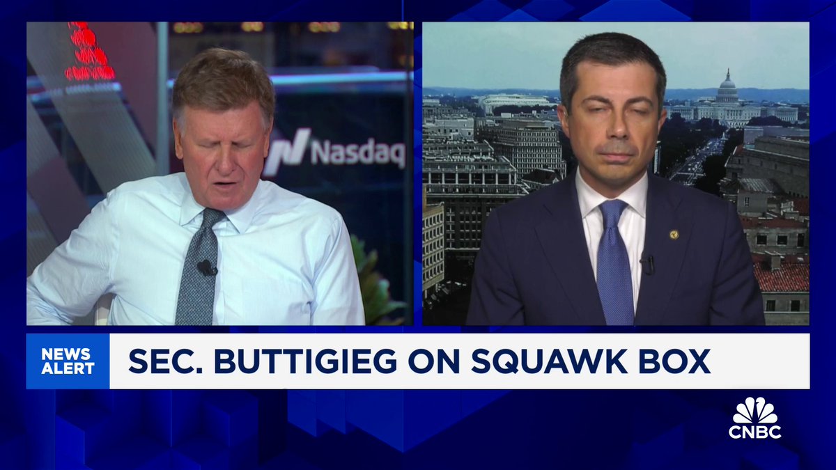 "There are some gaps in the market, ones that are just not going to be built by the private sector," says Secretary Pete Buttigieg of EV charging stations. "It's really important to have those federally supported chargers."