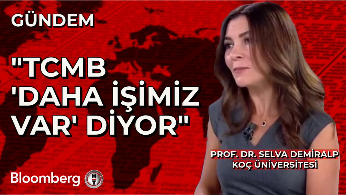 Prof. Dr. Selva Demiralp: 📍 TCMB karar metnini oldukça şahin buldum. 📍 TCMB bence "daha işimiz var" diyor.