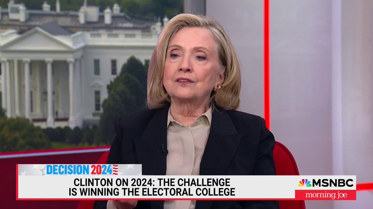 "This is a contest between freedom and oppression, democracy and autocracy, bringing people together and further dividing us. And that's what has to be communicated every single day between now and the election." — Hillary Clinton weighs in on the presidential race