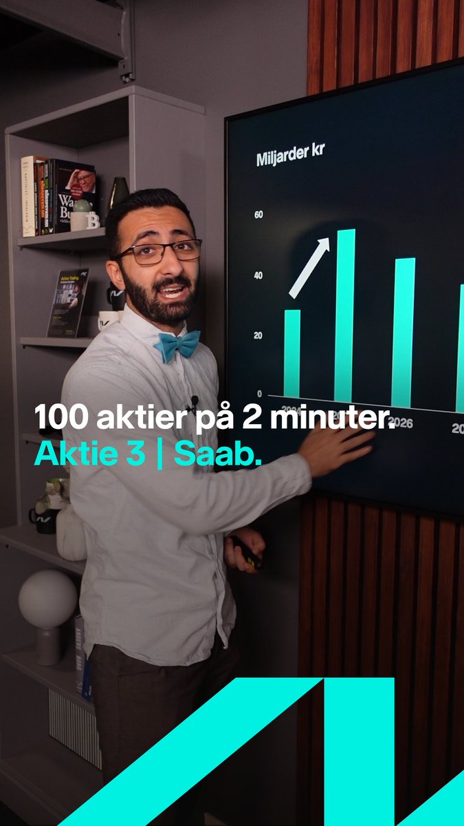 Aktie 3 av 100: SAAB Vad gör SAAB? Varför så mycket fokus på ordrar och vad händer bolaget just nu? Följ + kommentera vilken aktie vi borde ta som nr 4