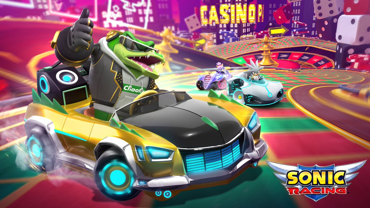Mixing beats and blazing through races, DJ Vector joins Sonic Racing in the latest update, available now!