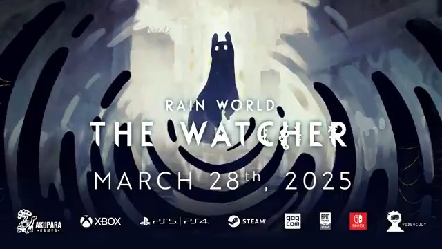 🌙Rain World: The Watcher releases March 28th, 2025. Journey beyond to something, somewhere only ever glimpsed. The wilds that await will be unlike all that's come before. Coming to PC, the Nintendo Switch, PlayStation and Xbox.