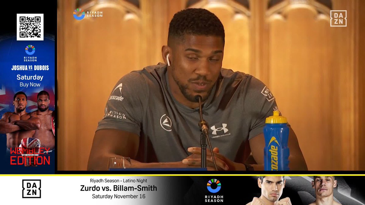 This will go down as one of the funniest moments in British heavyweight boxing press conference history 🤣🤣🤣🤣 🎬 Matchroom Boxing #JoshuaDubois | #RiyadhSeason | #FightWeek