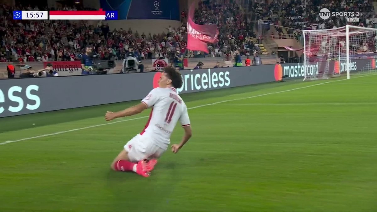 Monaco are 1-0 up against Barcelona 🔥 It's Maghnes Akliouche who opens the scoring 💥 📺 TNT Sports &amp; discovery+ UK