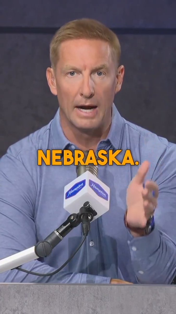 I don’t know Joel Klatt personally But I can tell you he is a brother of mine the way he talks about Nebraska