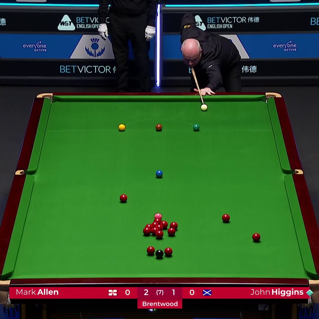 "The greatest double kiss I've ever seen in my life!" 🤯 This John Higgins fluke was unbelievable! WST | BVEnglishOpen