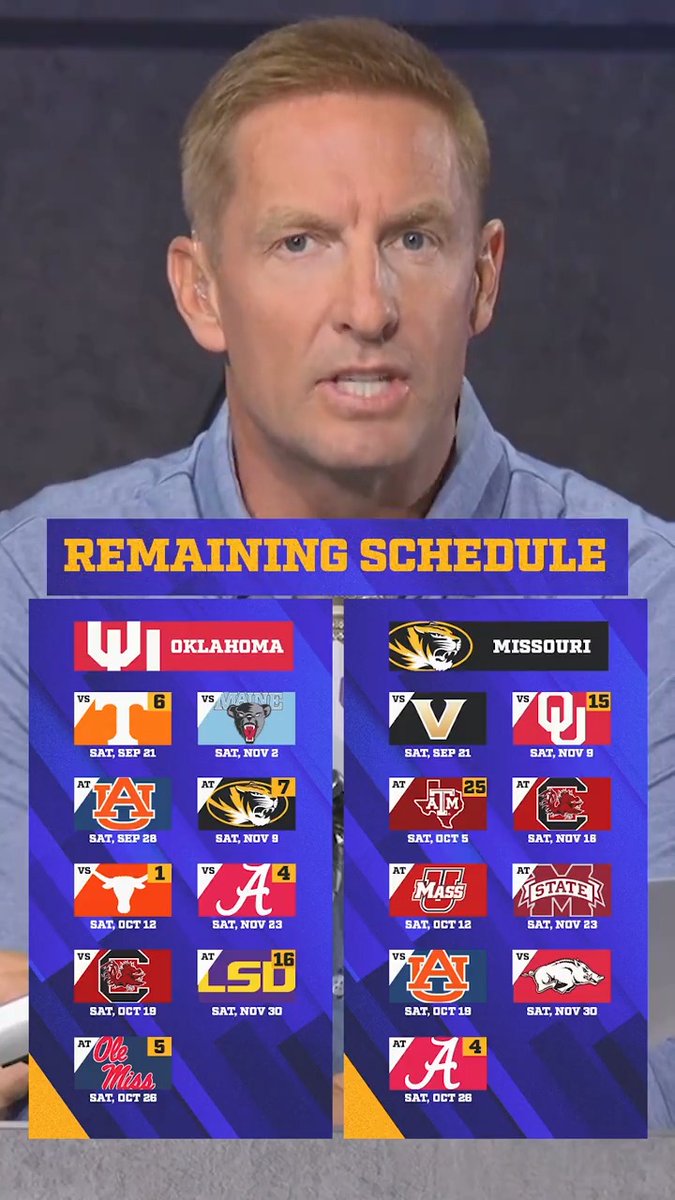 "Timeout! Are we in the same league??" Joel Klatt had to touch on the drastic schedule differences in Missouri's schedule compared to other SEC teams 👀