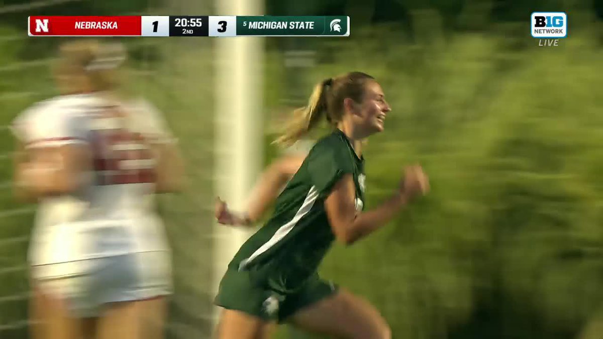 GOOOALL SPARTANS! Jordyn Wickes makes it 3-1 MSU with her first goal of the season! 69:00 | MSU 3, NEB 1 #GoGreen