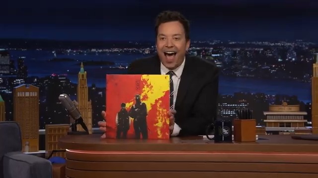 .twenty one pilots are HERE! #Clancy #FallonTonight