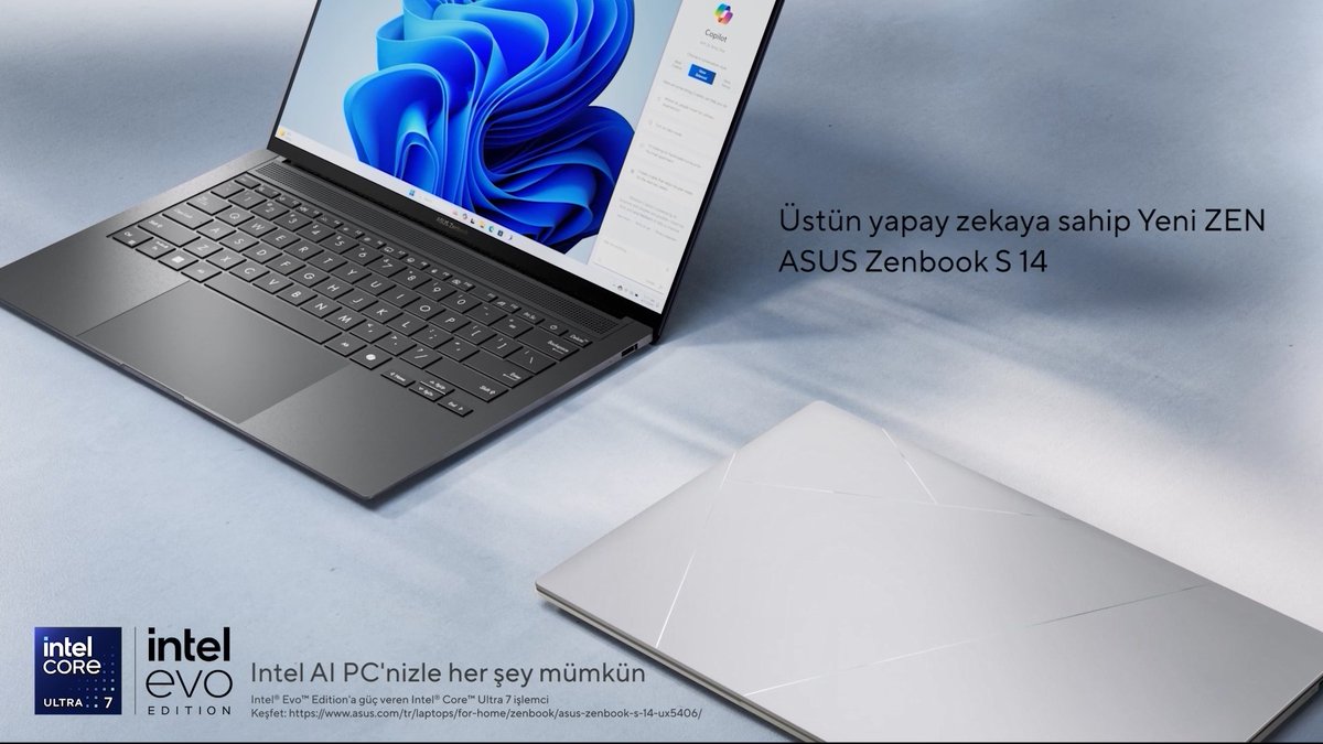 Dünyayı değiştiren yapay zeka gücünü yeni ASUS Zenbook S 14 UX5406 ile deneyimleyin! Yeni ASUS Copilot+ PC Zenbook S 14 UX5406 şimdi satışta!💥 #ZenbookS14 #Intel