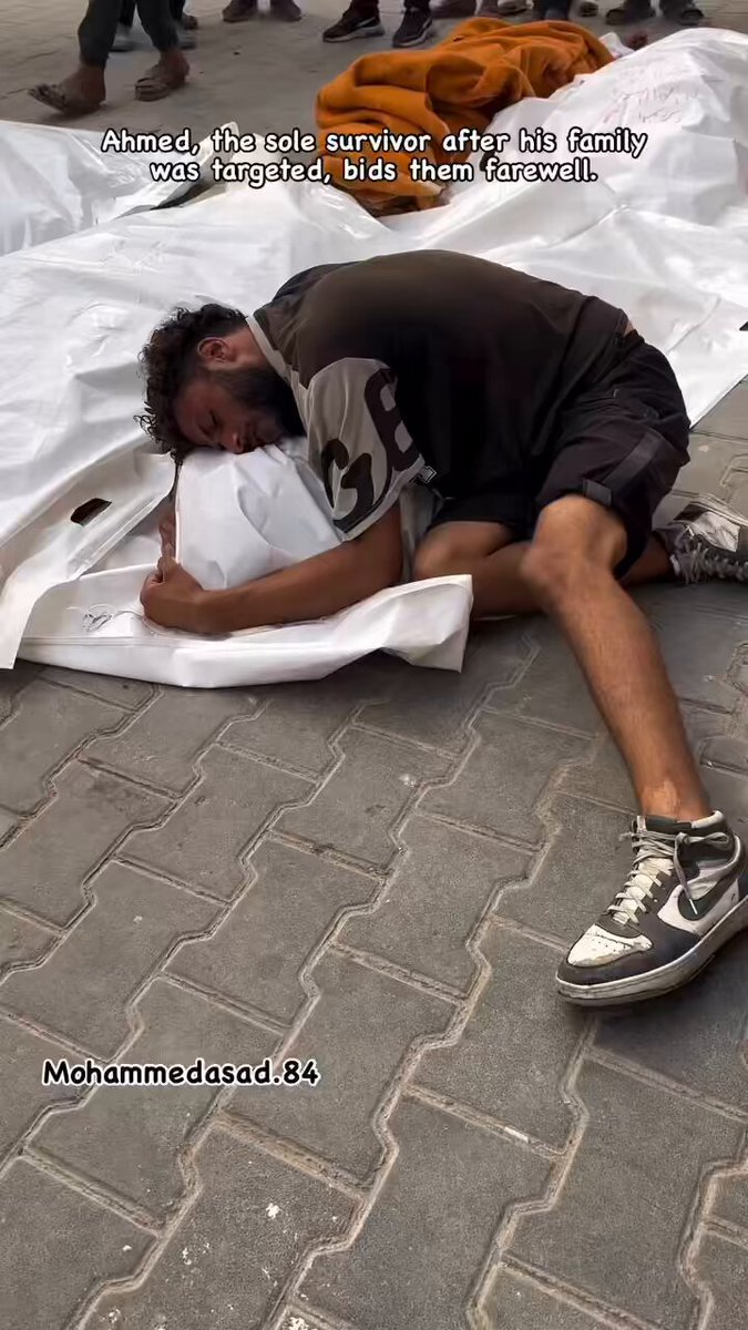 Ahmed, the sole survivor after his family was targeted, bids them farewell.