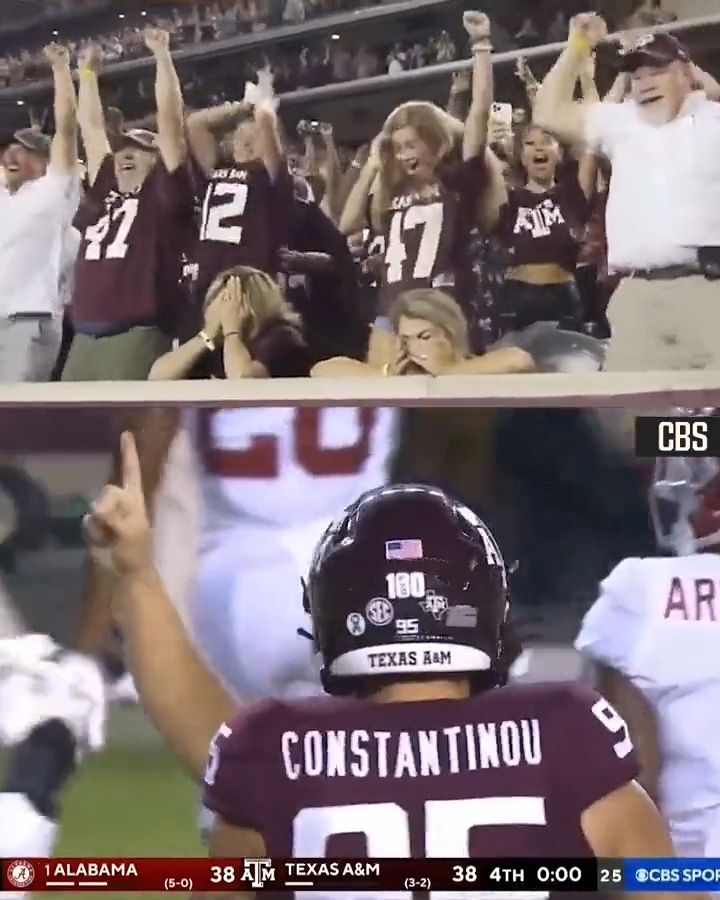 Seth Small's family watching him drill the game-winning Field Goal to complete the upset over number 1 Alabama 🥺