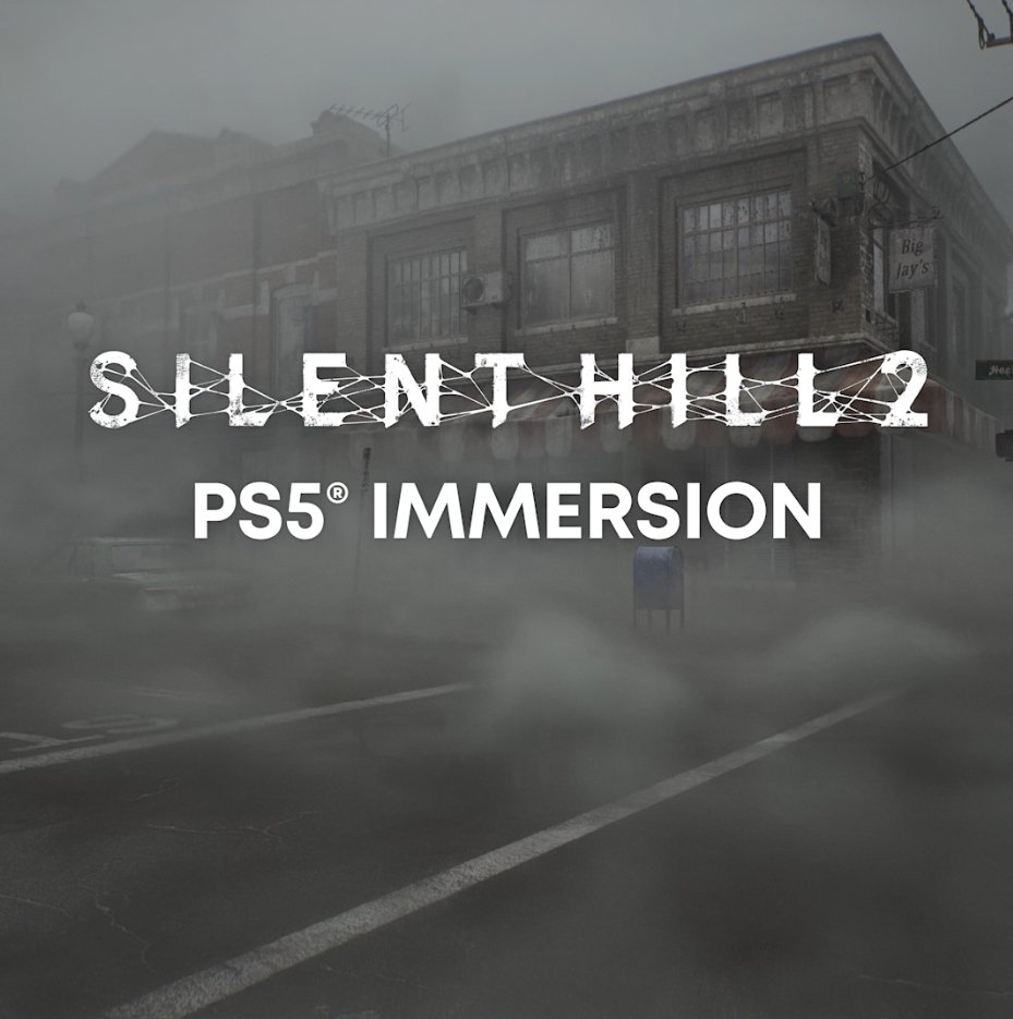 Silent Hill 2 comes to PS5 on October 8 and brings: ✅ Haptic feedback for visceral swings ✅ Adaptive triggers for gunfire ✅ 3D audio for creepy sounds ❌ Pillow to hide behind