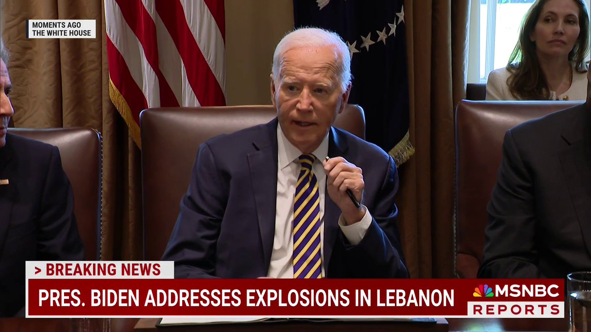 MOMENTS AGO: President Biden addressed explosions in Lebanon and answered questions about a cease-fire deal.