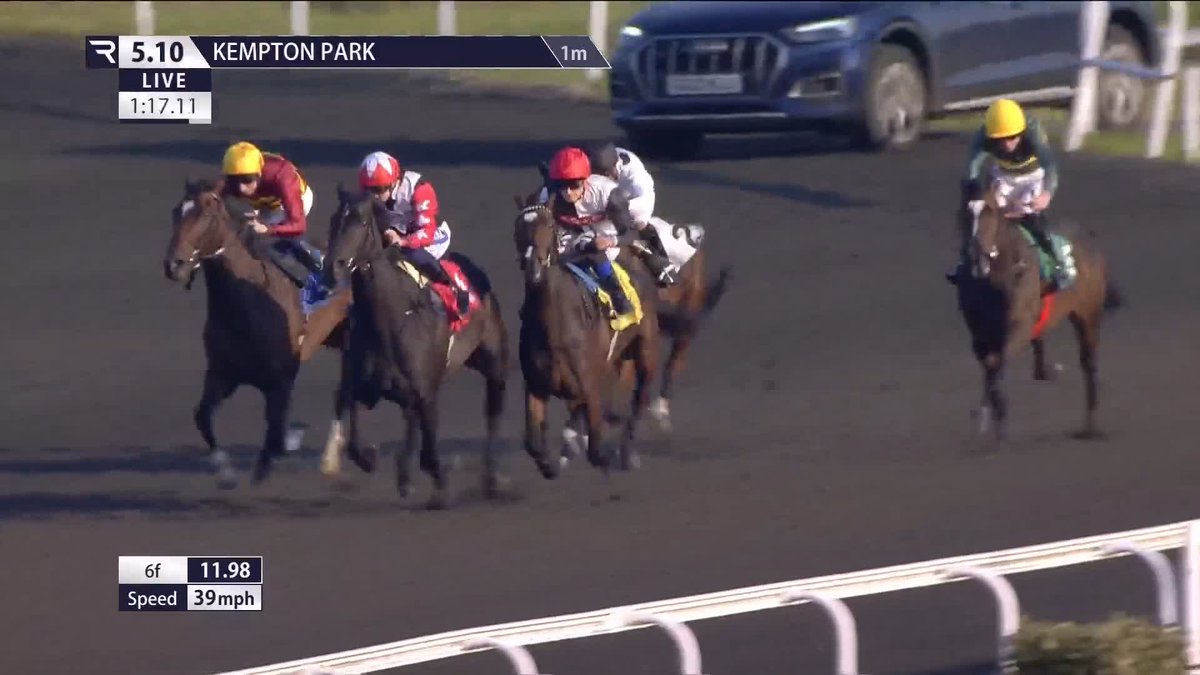 Got there ⬜️⬛️ Charmaine, a daughter of Camelot, gets up late to open her account at the third time of asking. That's an 18th winner of the season for apprentice Kaiya Fraser ✊ Elite Racing Club | James Fanshawe