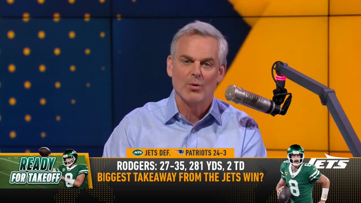 It's a good day to be a New York Jets fan: "Let them bask in the glory... They're buying their Super Bowl tickets." — Colin Cowherd