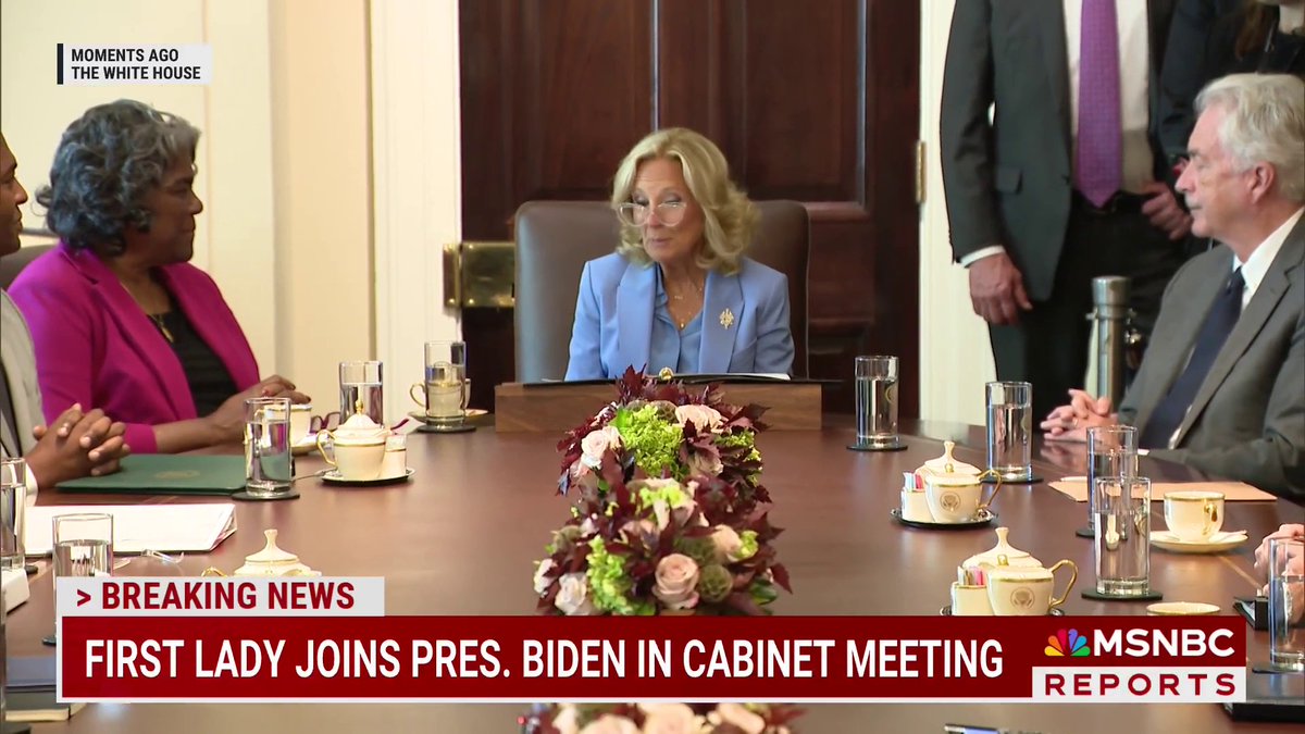 Jill Biden is kicking off the first cabinet meeting the White House has had in almost a year and we’re expected to act like this is normal.