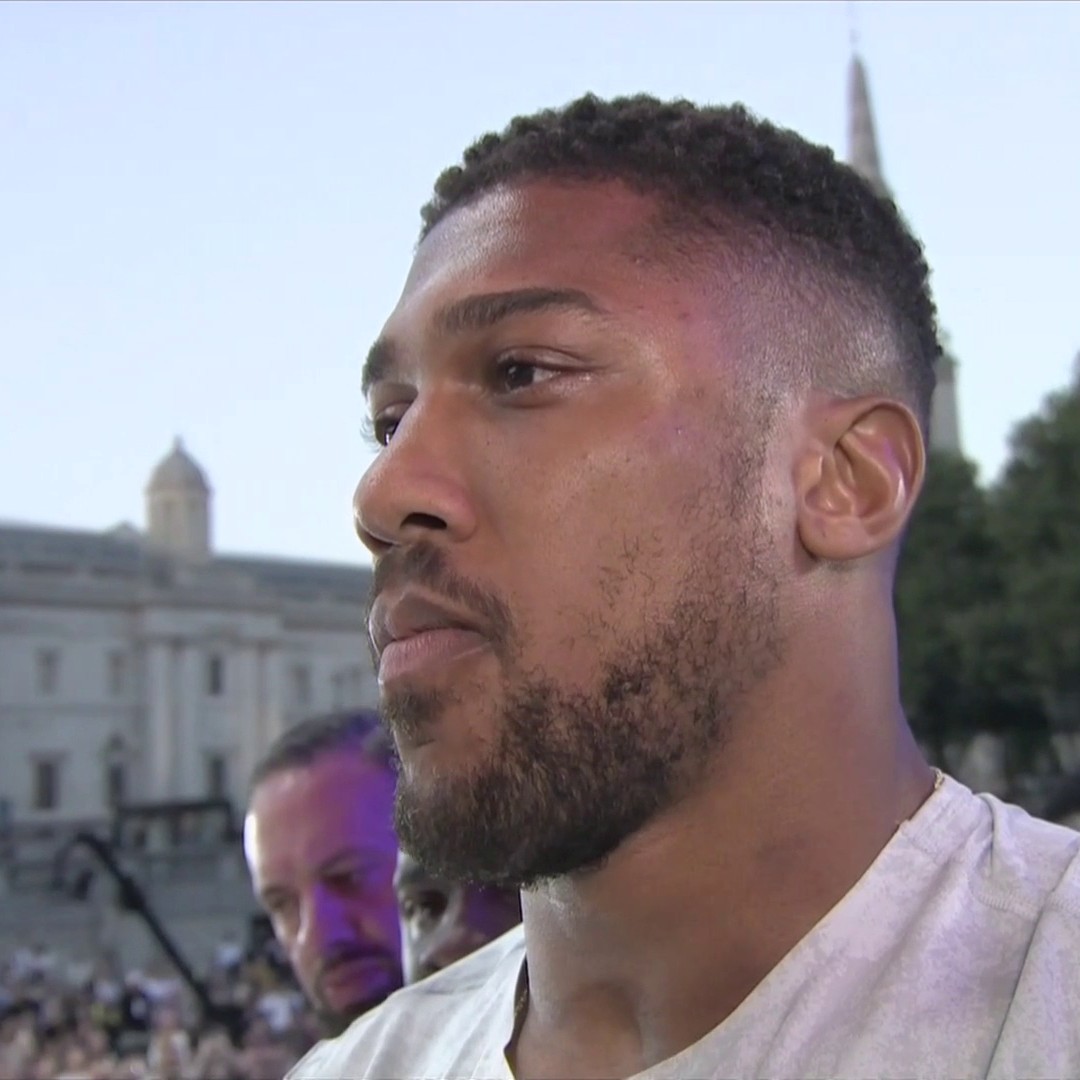 The eyes don't lie as AJ and Dubois face off for the FINAL time before Wembley 🔥 #JoshuaDubois | Saturday | #RiyadhCardSeason