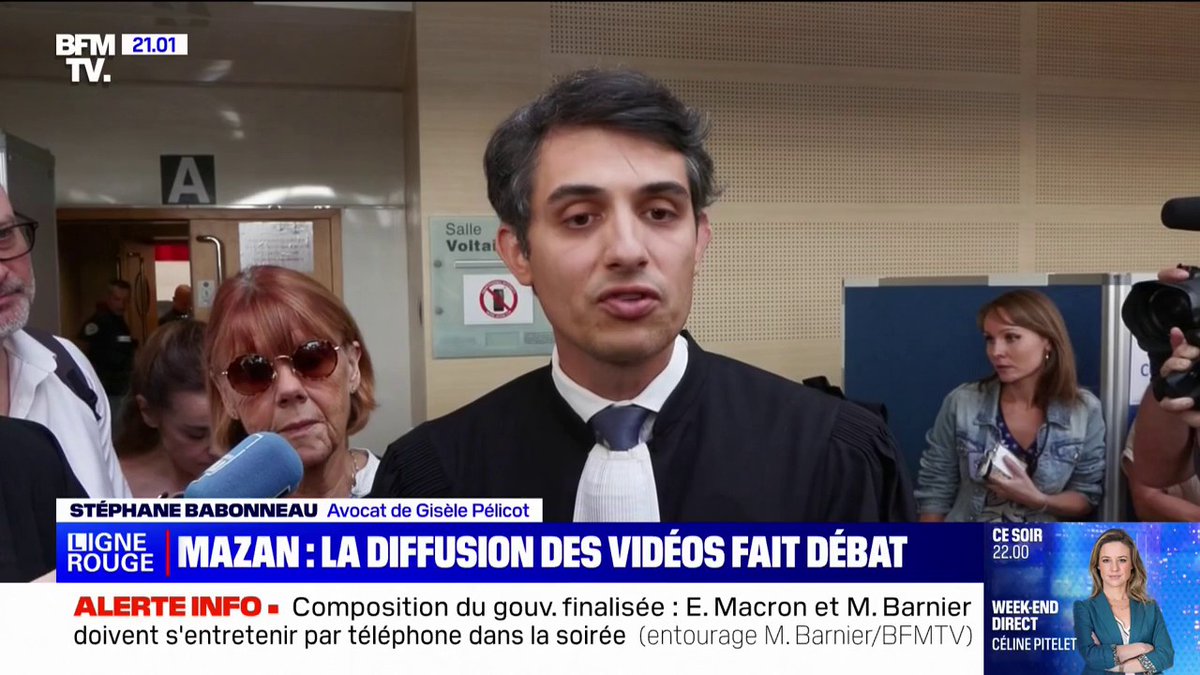 💬 "On protège l'indignité" Après l'annonce de la fermeture de la salle d'audience aux journalistes lors des projections, l'avocat de Gisèle Pelicot, Stéphane Babonneau appelle à "se confronter à ce qu'est le viol"