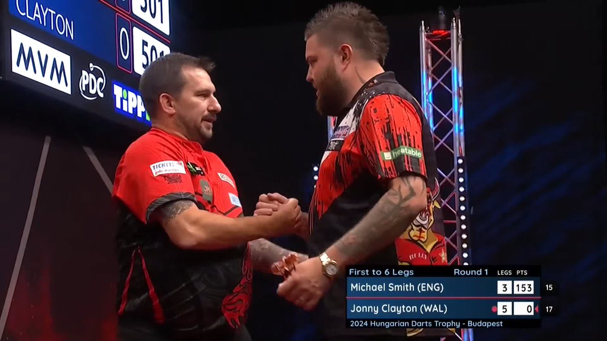 THE FERRET BEATS BULLY BOY! Jonny Clayton finishes off our evening, as he beats Michael Smith 6-3 to progress into the second round. 📺 | #ET11
