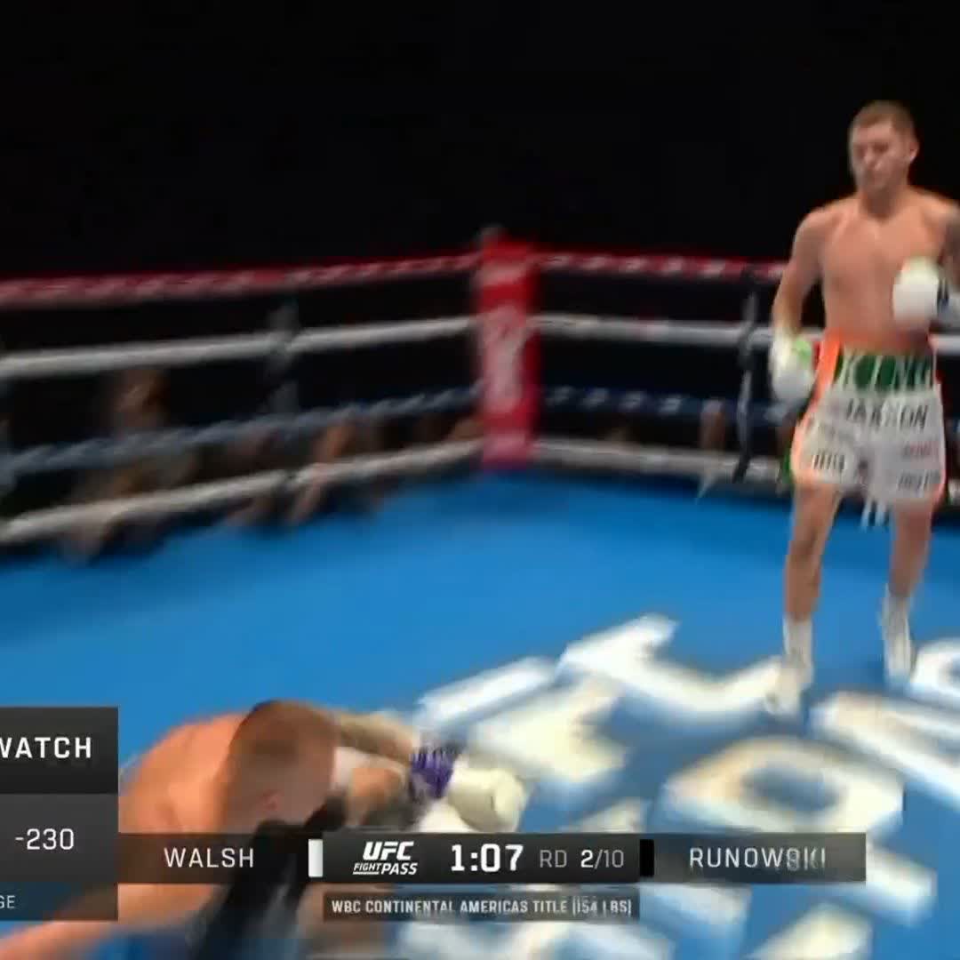 SECOND ROUND KO FOR CALLUM WALSH! #WalshRunowski 🥊