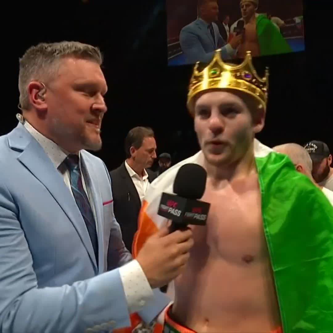 🗣️ "This is UNBELIEVABLE, what a night!" #WalshRunowski @KingCallumWalsh on cloud nine after that KO 🇮🇪 🥊