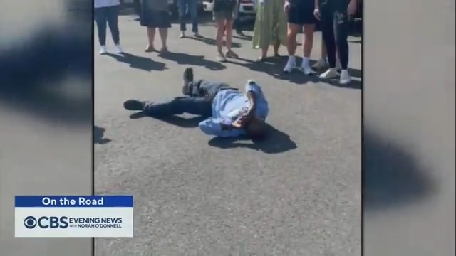 Custodian Francis Apraku fell to his knees with tears of joy when students at James Madison High School in Virginia secretly raised money to buy him his dream car. Steve Hartman is On the Road with the touching surprise.