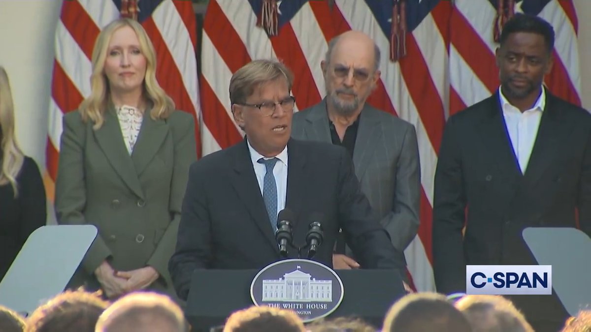Creator and writer Aaron Sorkin complete remarks at "The West Wing" anniversary event at the White House.