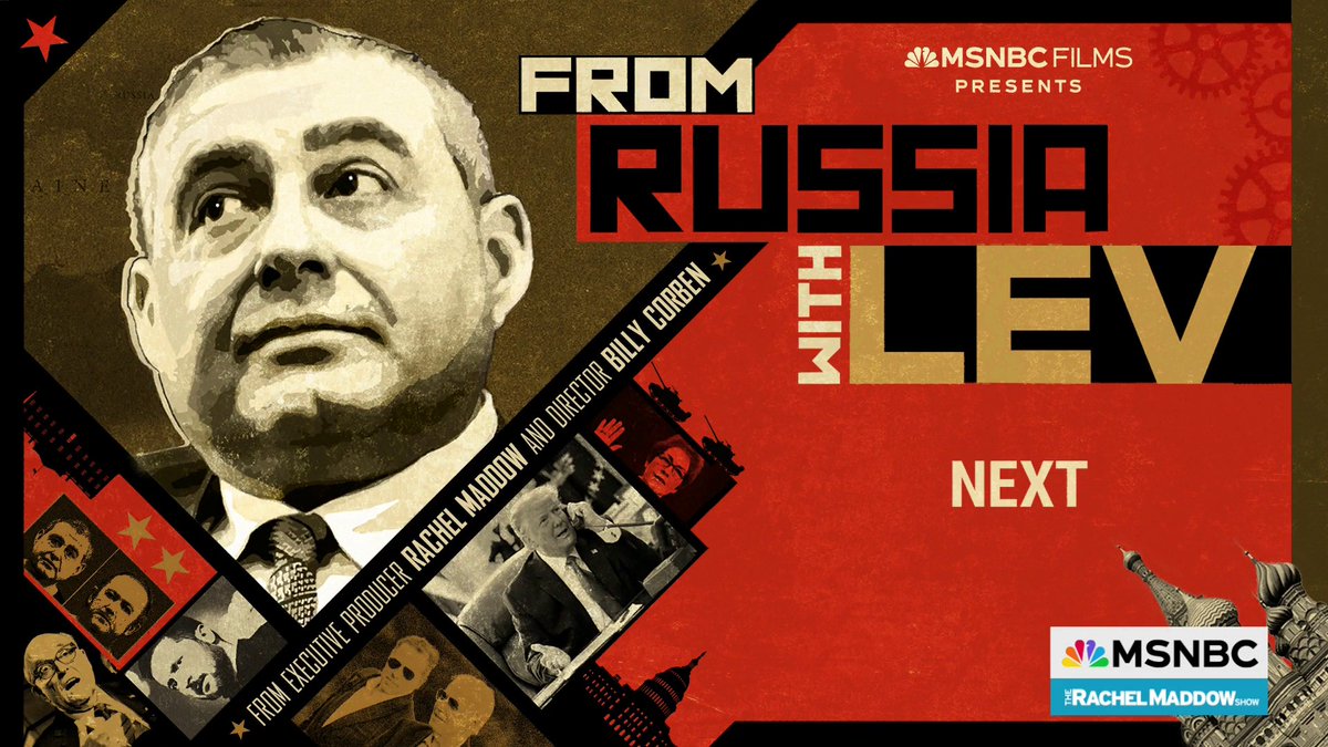 The broadcast premiere of "From Russia with Lev" starts now! NOTE: Rachel (and Lev and Svetlana) will discuss the film right afterward on the 11th Hour, so stick around after!