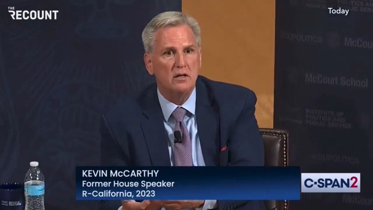 Kevin McCarthy: “I'll give you the truth why I'm not speaker. It's because one person [Matt Gaetz] a member of Congress, wanted me to stop an ethics complaint because he slept with a 17-year-old." (April)