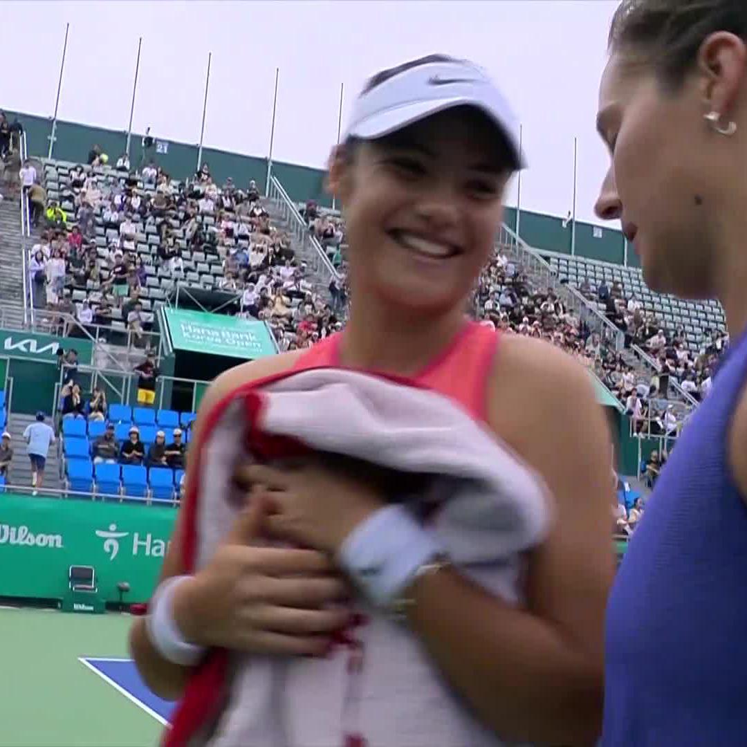 Get well soon, Emma Raducanu 💜 Daria Kasatkina advances to the semifinals after Raducanu retires due to injury. Final score: 6-1. #KoreaOpen