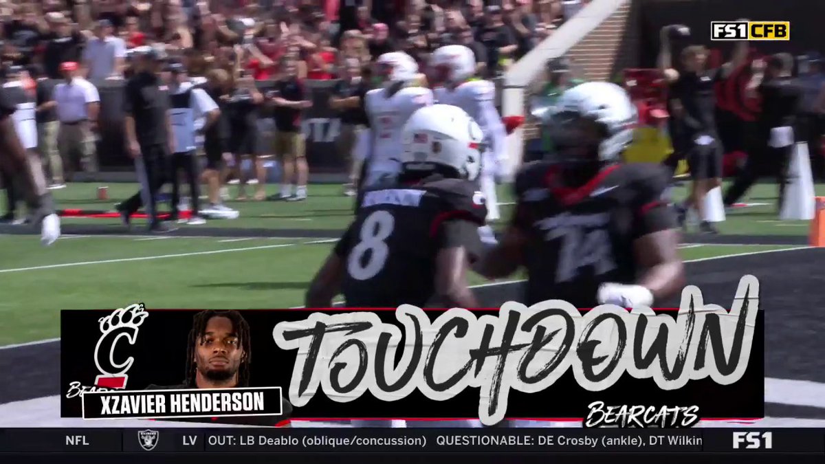 X marks the spot 💪 Xzavier Henderson adds another 6 for Cincinnati Football