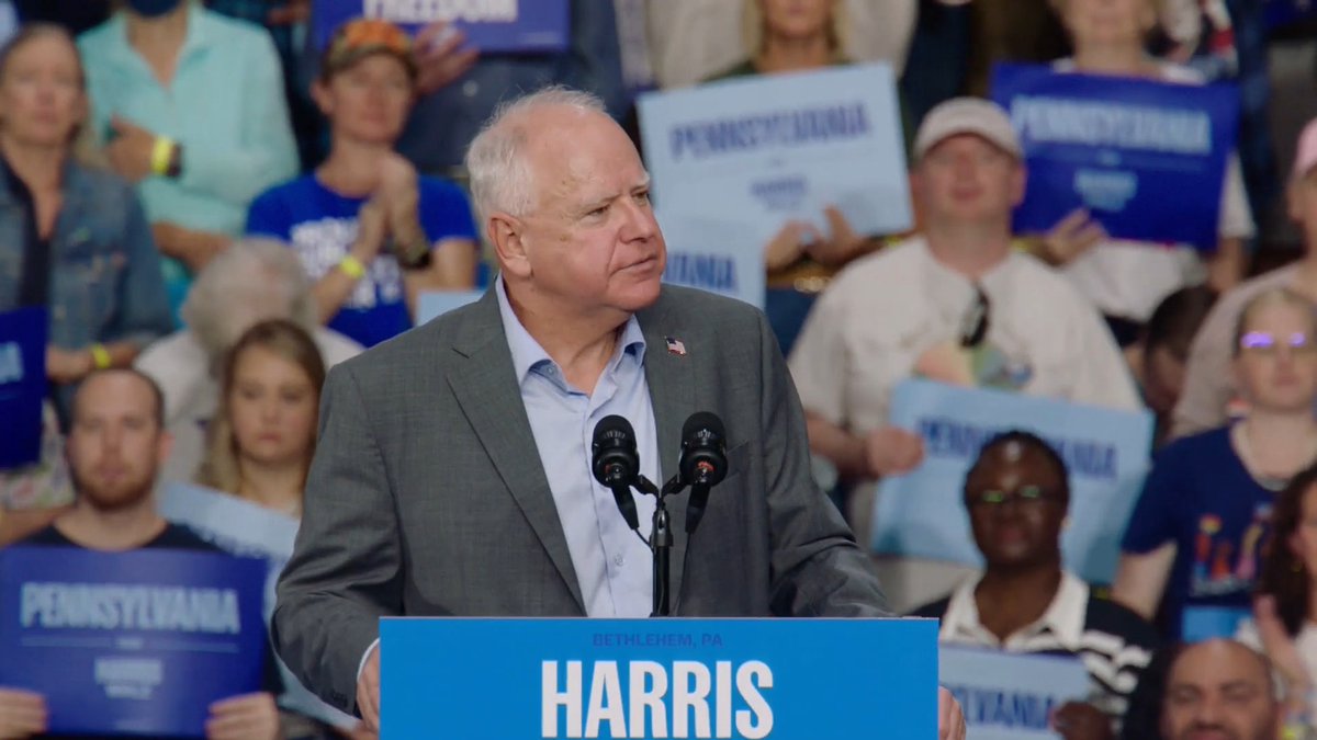 Gov. Walz: Vice President Harris is working for real solutions. She wants to build 3 million more affordable homes. She wants to expand the Child Tax Credit and put $6,000 into the hands of parents for the first year of a child’s life. If you're getting squeezed on things like grocery prices, we're going to take on price gouging