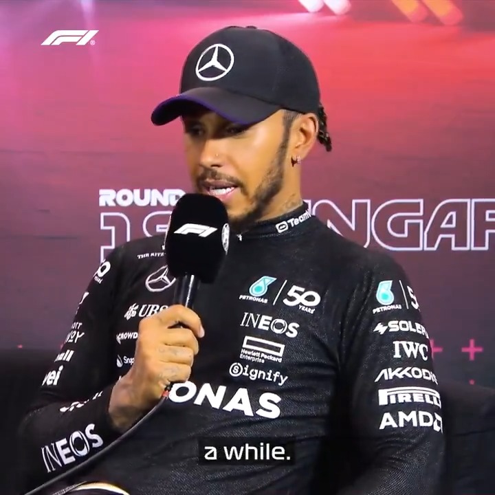 Lewis is "very, very happy" to be back at the business end of the grid 👍 #F1 #SingaporeGP Mercedes-AMG PETRONAS F1 Team