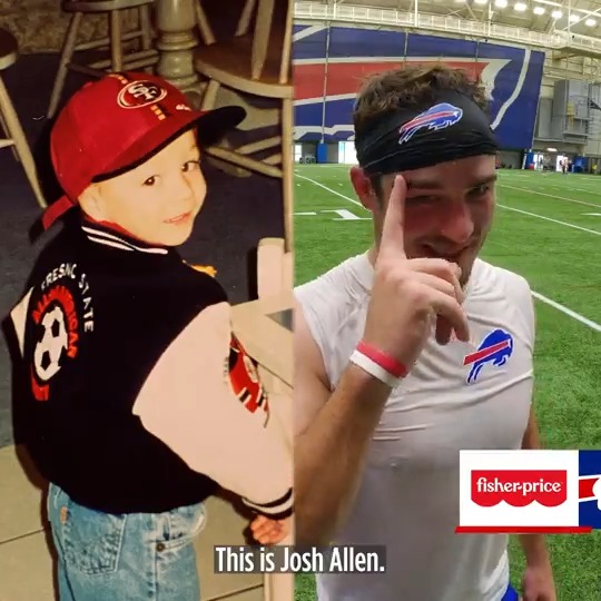 Guess your teammates' baby photo. 😂 Fisher-Price® | #BillsMafia