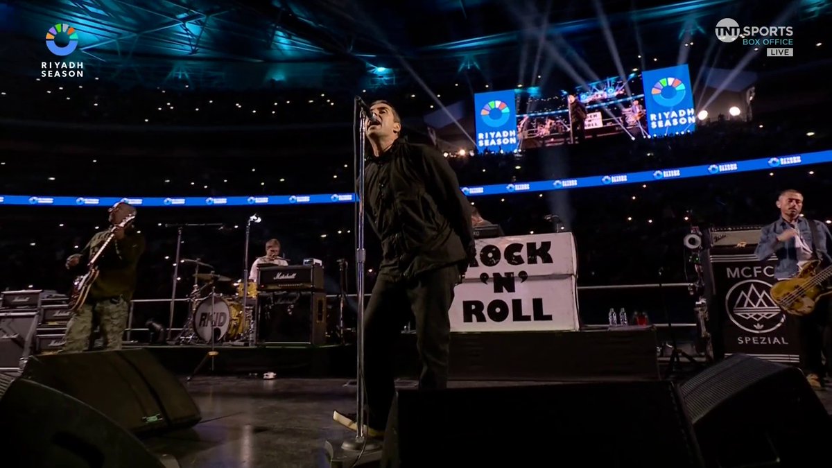 Liam Gallagher performing 'Cigarettes &amp; Alcohol' tonight at Wembley 🥊