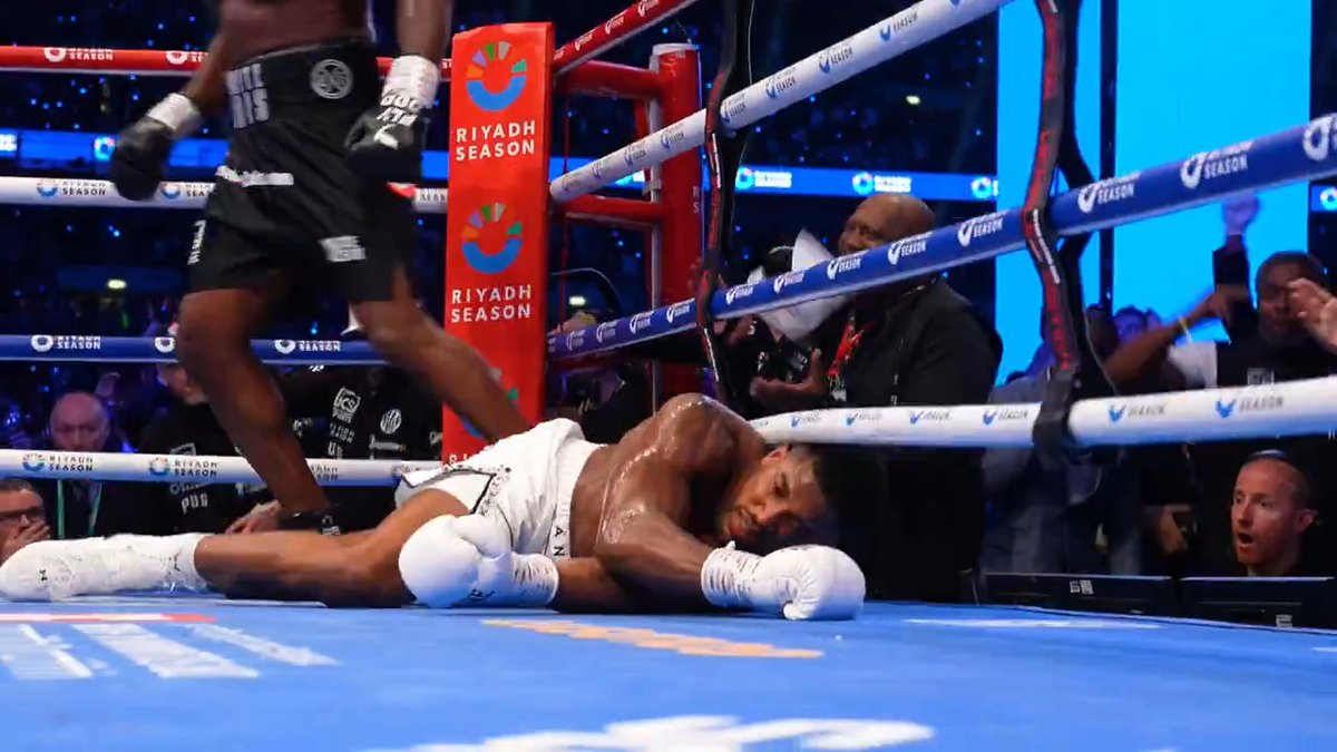 THIS ANGLE of Daniel Dubois’ knockout over Anthony Joshua 😱🎥 #RiyadhSeasonCard: Wembley Edition | #JoshuaDubois