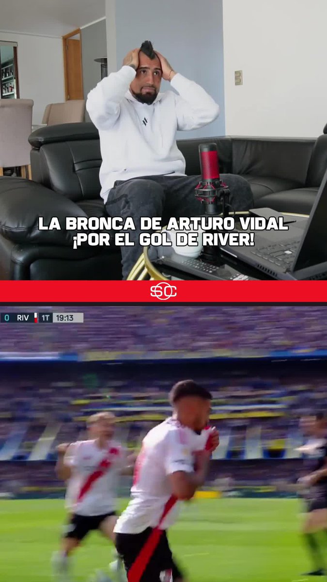 ❌🇨🇱 El LAMENTO de Arturo Vidal luego del gol de River en el Superclásico ante Boca.