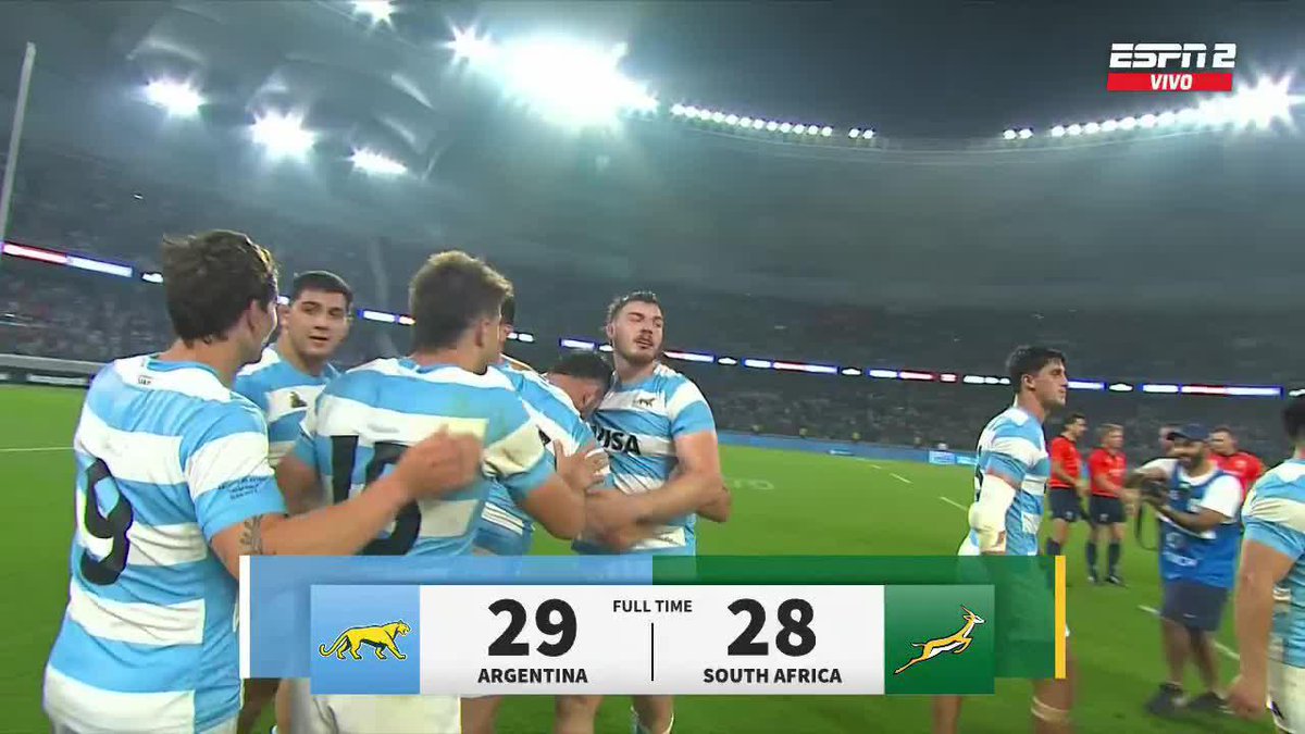 "Pumas": Por su victoria ante Sudáfrica en el #RugbyChampionship