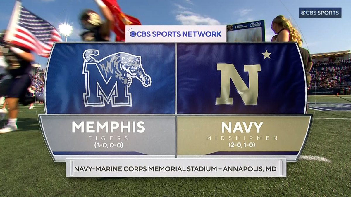3-0! @navyfb beats Memphis, 56-44: