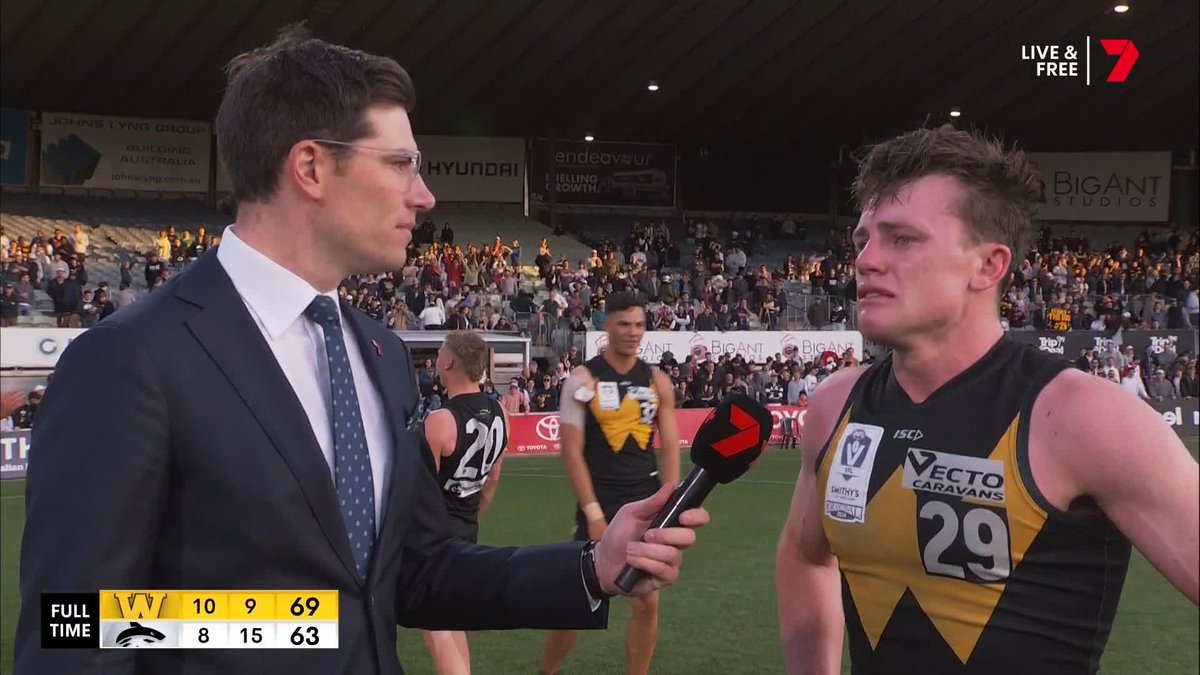 "I'm so proud of them." Have a look at Werribee skipper Dom Brew 🥹