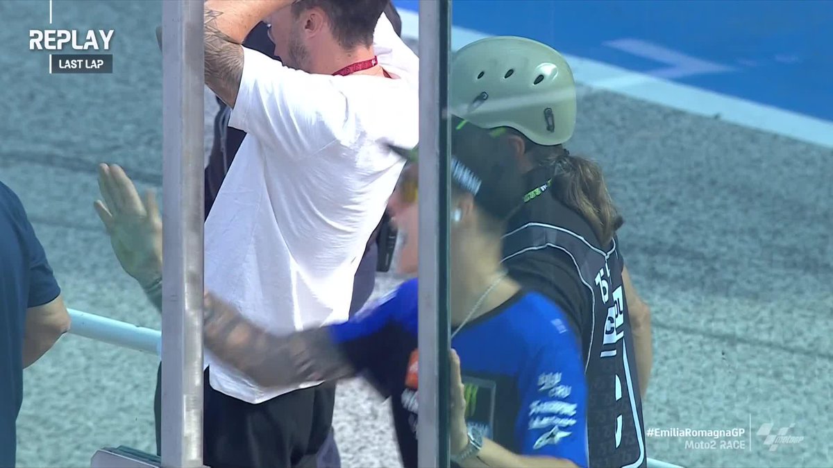 Shared heartache 💔 fabio quartararo's reaction to Tony Arbolino's heartbreaking final lap #EmiliaRomagnaGP 🏁