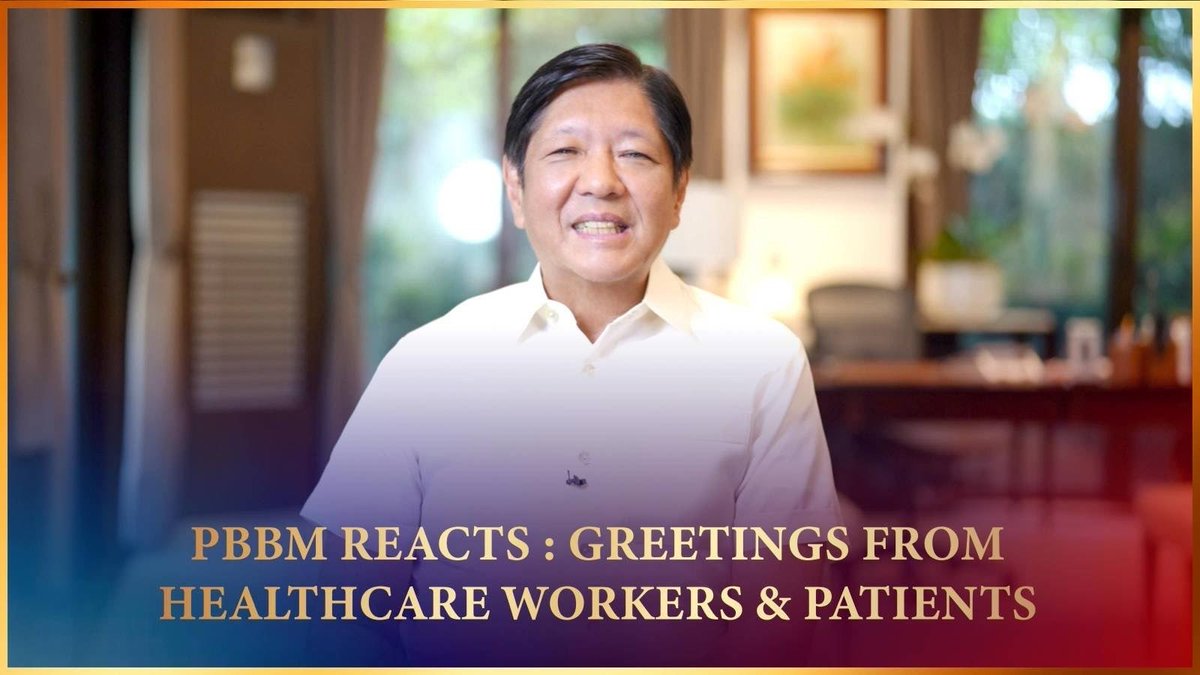 BBM VLOG 263: PBBM Reacts : Greetings from Healthcare Workers & Patients Maraming salamat sa inyong mainit na pagbati! Patuloy nating isusulong ang mas malawak at mas abot-kamay na serbisyong medikal para sa bawat Pilipino. Sa Bagong Pilipinas, 𝘉𝘢𝘸𝘢𝘵 𝘉𝘶𝘩𝘢𝘺 𝘢𝘺 𝘔𝘢𝘩𝘢𝘭𝘢𝘨𝘢.