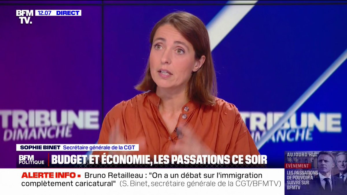 Sophie Binet (Sophie Binet) sur le nouveau gouvernement: "Emmanuel Macron s'est débrouillé pour garder la main sur Bercy"
